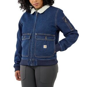 Carhartt 105446 - Women's Denim Sherpa-Lined Jacket Size Large